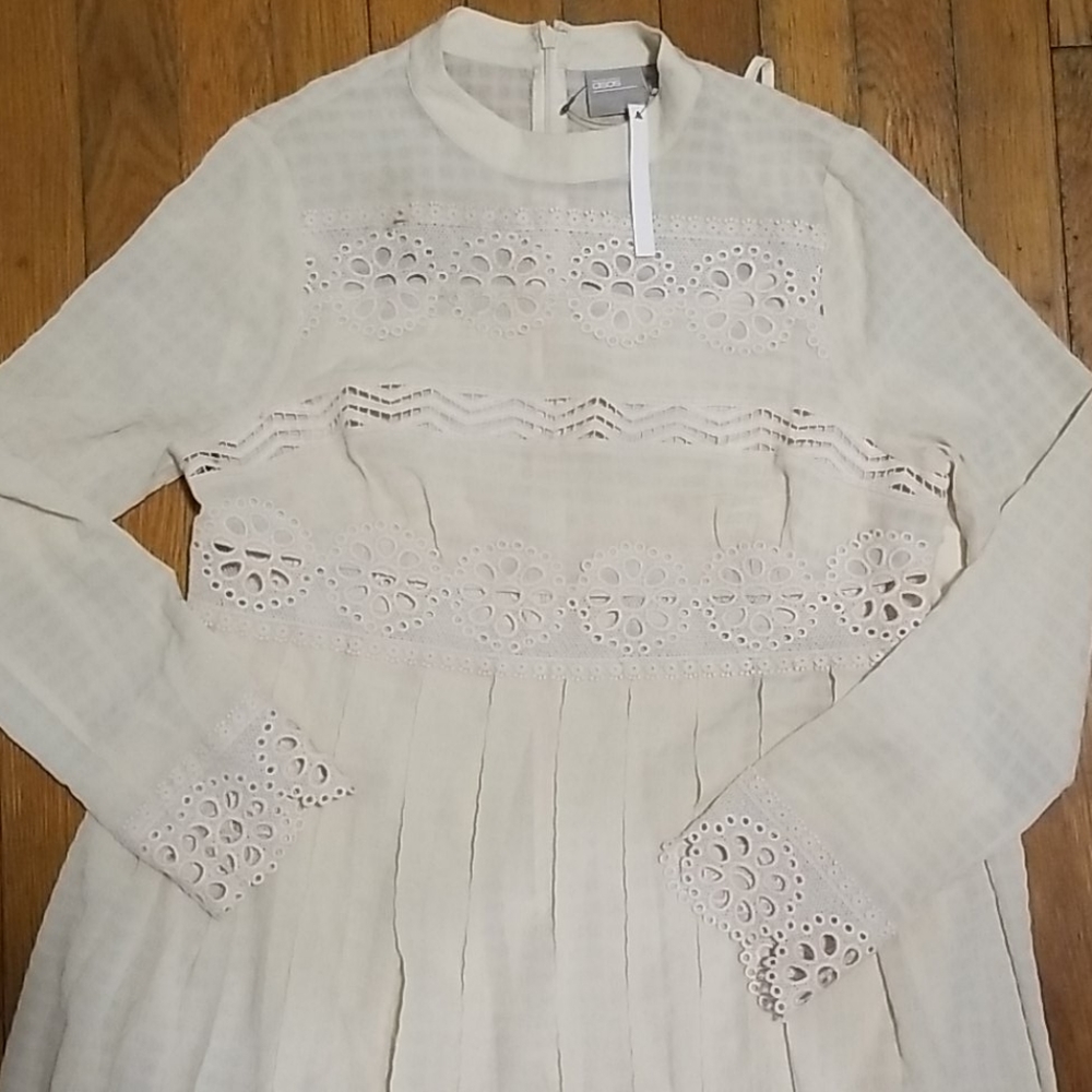 ASOS Maternity Midi Dress Ivory long sleeve size 8